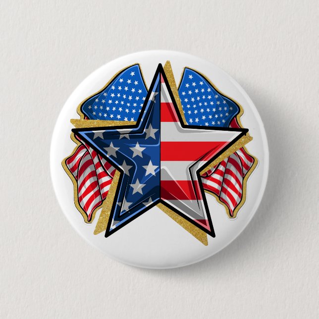 BADGE ROND 5 CM BOUTON USA (Devant)