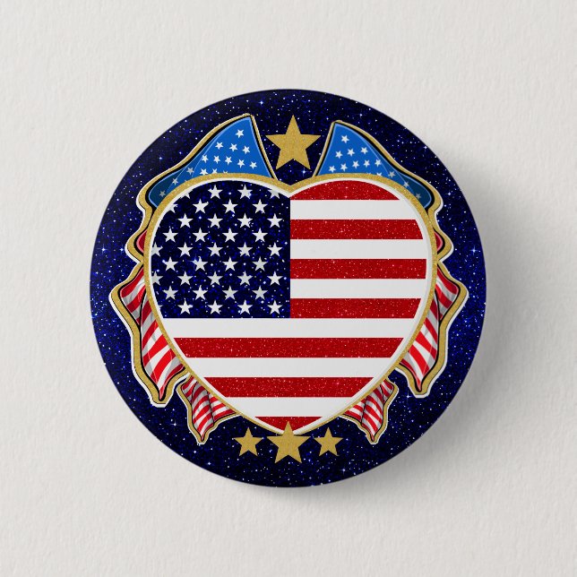 BADGE ROND 5 CM BOUTON USA (Devant)