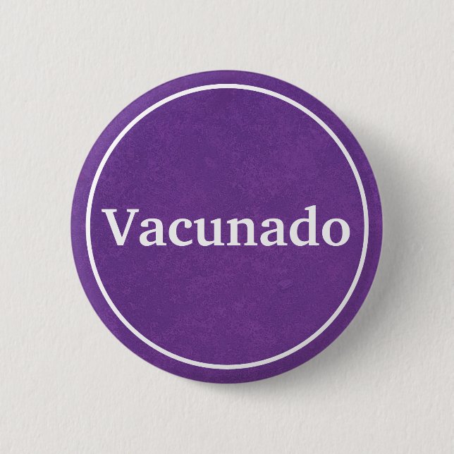 Badge Rond 5 Cm Bouton Vacunado (violet) espagnol (Devant)