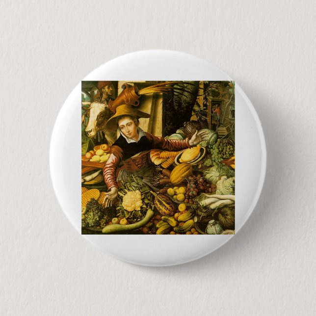 Badge Rond 5 Cm Bouton végétal de support (Devant)