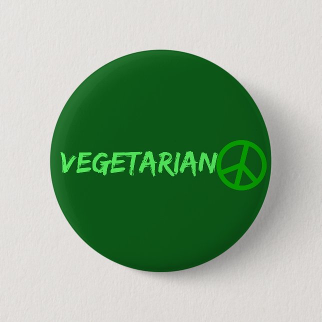 Badge Rond 5 Cm Bouton végétarien (Devant)