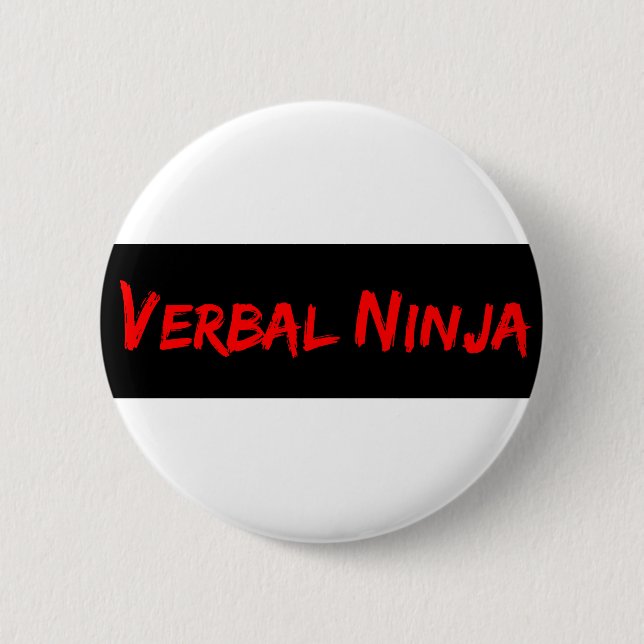 Badge Rond 5 Cm bouton verbal de ninja (Devant)