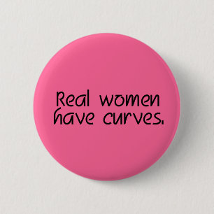 Badge Rond 5 Cm Bouton Véritable Femmes Avec Courbes