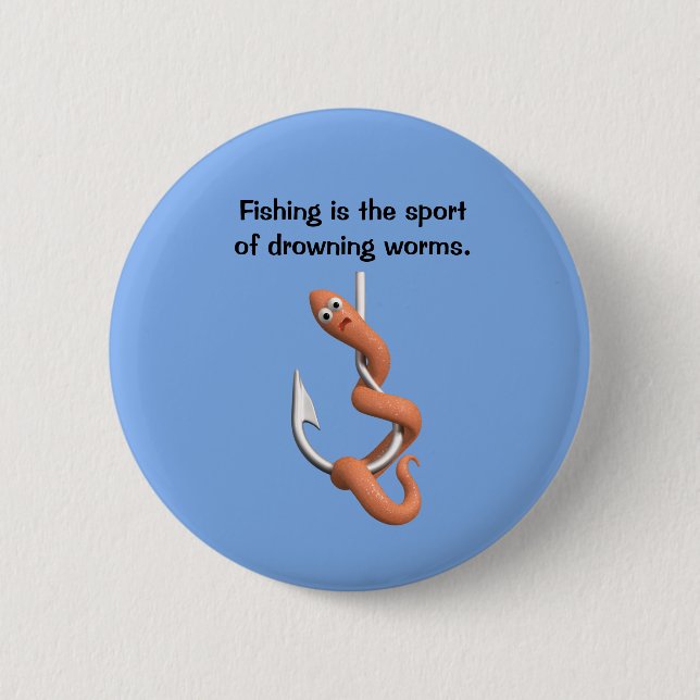 Badge Rond 5 Cm Bouton vers de noyade (Devant)