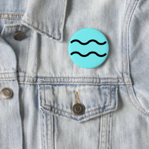 Badge Rond 5 Cm Bouton Verseau