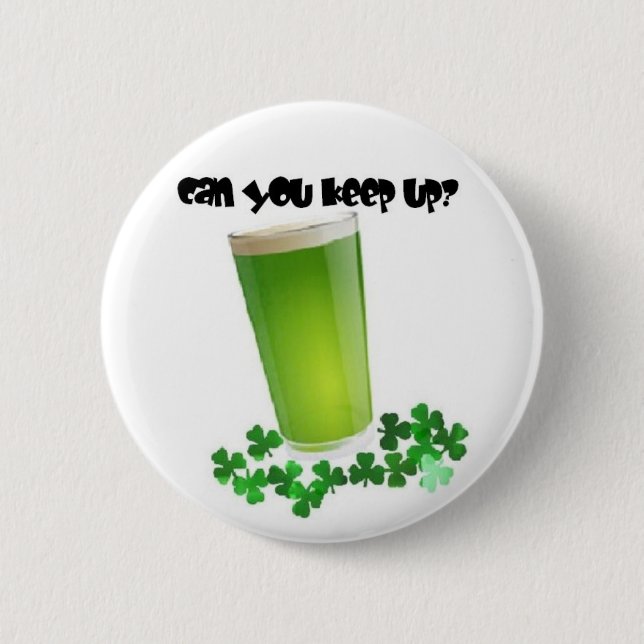 Badge Rond 5 Cm Bouton vert de bière (Devant)