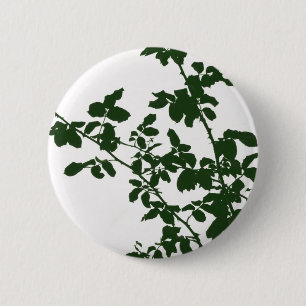 Badge Rond 5 Cm Bouton vert de branches