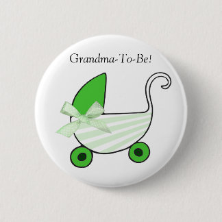 Badge Rond 5 Cm Bouton vert de grand-mère de voiture d'enfant