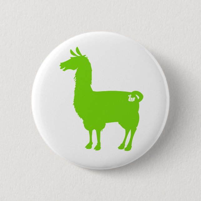 Badge Rond 5 Cm Bouton vert de lama (Devant)