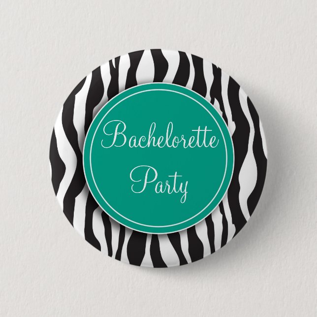 Badge Rond 5 Cm Bouton vert de partie de Bachelorette d'impression (Devant)
