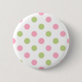 Badge Rond 5 Cm Bouton vert et rose