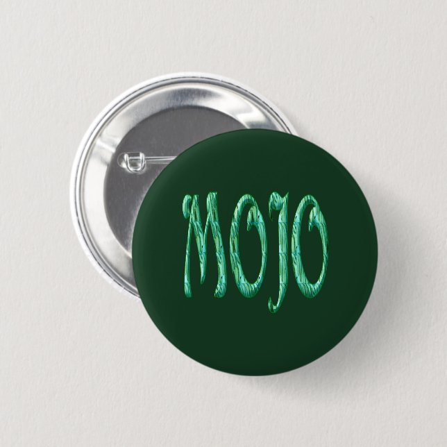 Badge Rond 5 Cm Bouton vert mojo (Devant & derrière)