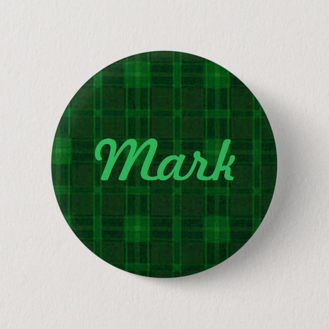 Badge Rond 5 Cm Bouton vert personnalisé (Devant)