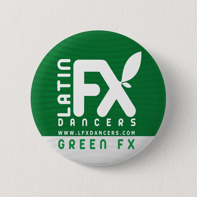 Badge Rond 5 Cm Bouton vert sautant de LFX (Devant)