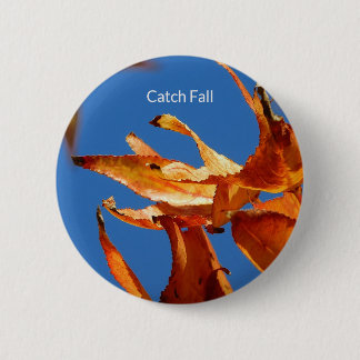 Badge Rond 5 Cm Bouton Vibes Automne - Conception des feuilles Aut