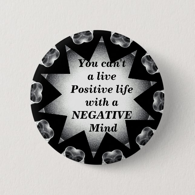 Badge Rond 5 Cm Bouton Vie positive (Devant)