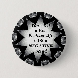 Badge Rond 5 Cm Bouton Vie positive