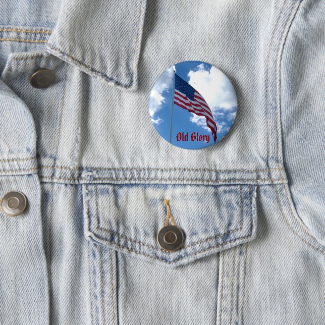 Badge Rond 5 Cm Bouton Vieux Gloire (En situation)