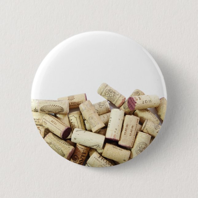 Badge Rond 5 Cm Bouton Vin Corks (Devant)