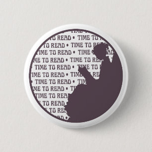 Badge Rond 5 Cm Bouton vintage de Madame de lecture pour des