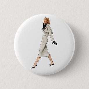 Badge Rond 5 Cm Bouton vintage d'image de mode