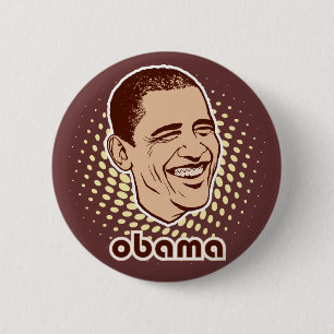 Badge Rond 5 Cm Bouton vintage d'Obama