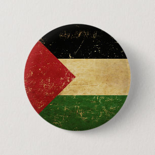 Badge Rond 5 Cm Bouton Vintage du drapeau palestinien