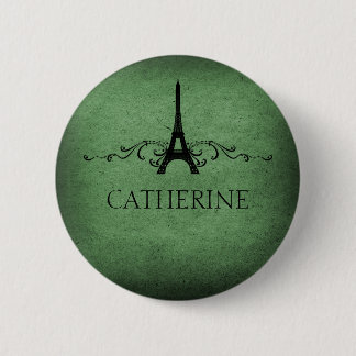 Badge Rond 5 Cm Bouton vintage, Vert