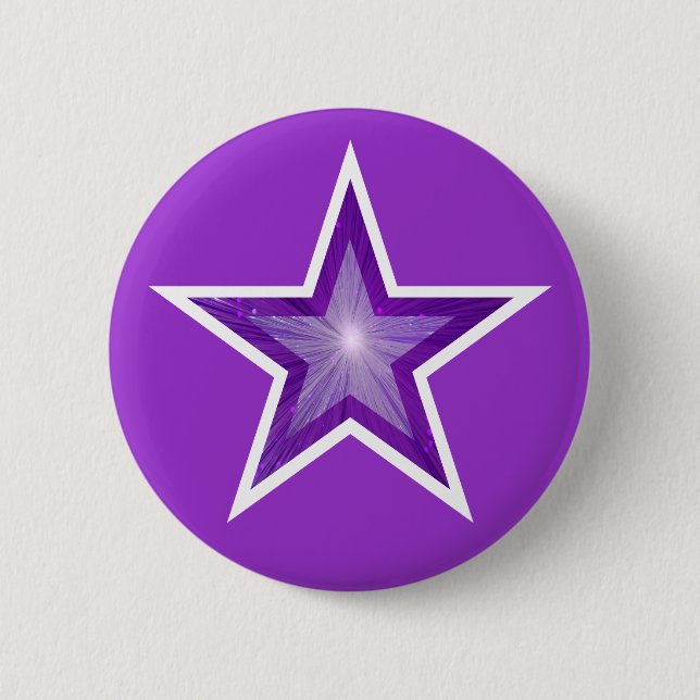 Badge Rond 5 Cm Bouton violet étoile violet (Devant)