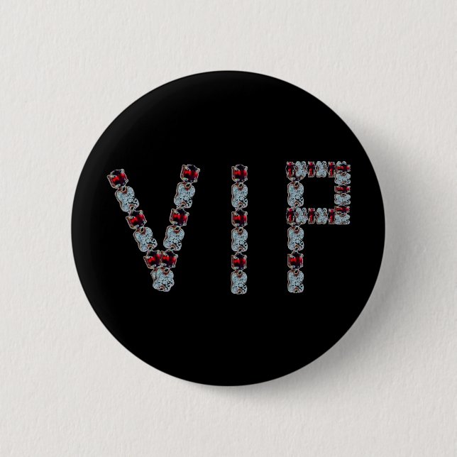 Badge Rond 5 Cm Bouton VIP (Devant)