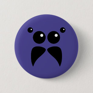 Badge Rond 5 Cm Bouton Visage Araignée