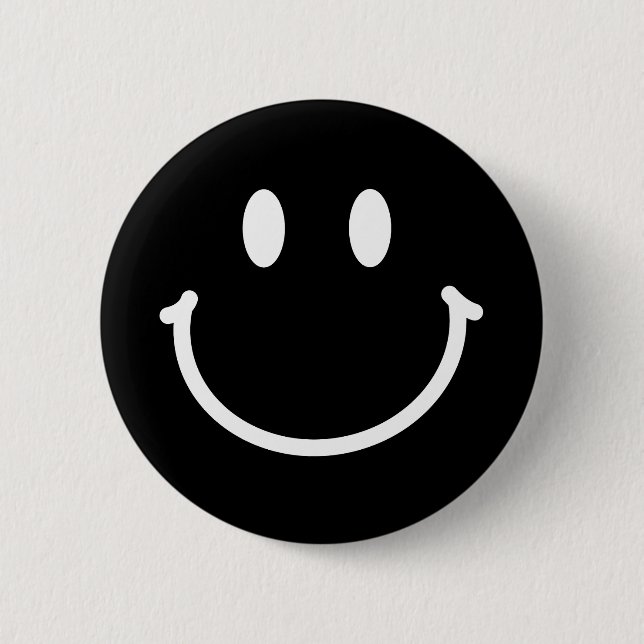 Badge Rond 5 Cm Bouton Visage Heureux (Devant)