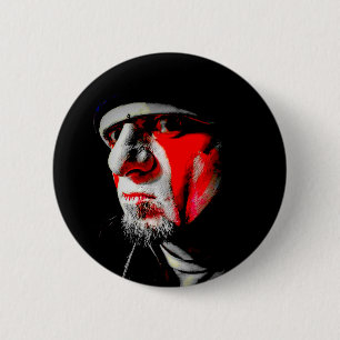 Badge Rond 5 Cm Bouton Visage Kaos Anubis
