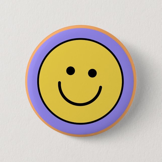 Badge Rond 5 Cm Bouton visage souriant (Devant)