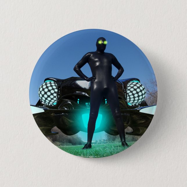 Badge Rond 5 Cm Bouton Visiteur 2 (Devant)