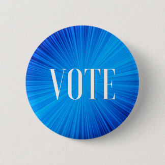 Badge Rond 5 Cm Bouton Vote Bleu