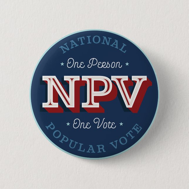 Badge Rond 5 Cm Bouton Vote populaire national (Devant)