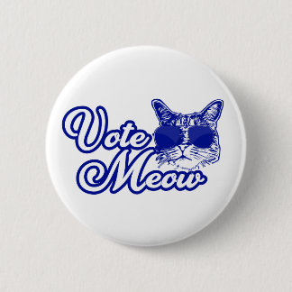 Badge Rond 5 Cm Bouton Voter Meow