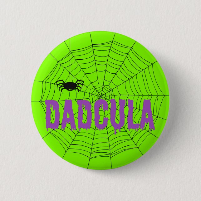 Badge Rond 5 Cm Bouton Web Dadcula Purple Driple Police Spider (Devant)