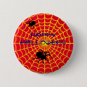 Badge Rond 5 Cm Bouton Web et broche Spider