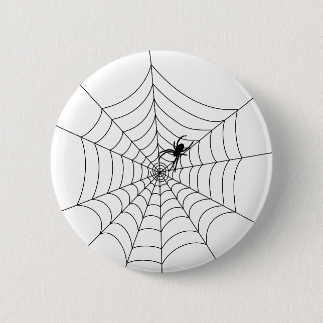 Badge Rond 5 Cm Bouton Web Spider (Devant)