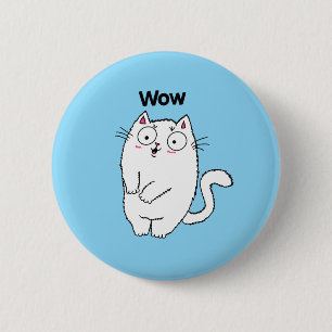 Badge Rond 5 Cm Bouton Wow
