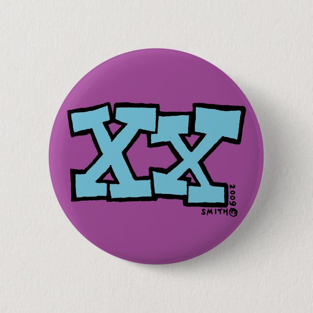 Badge Rond 5 Cm Bouton XX (Devant)
