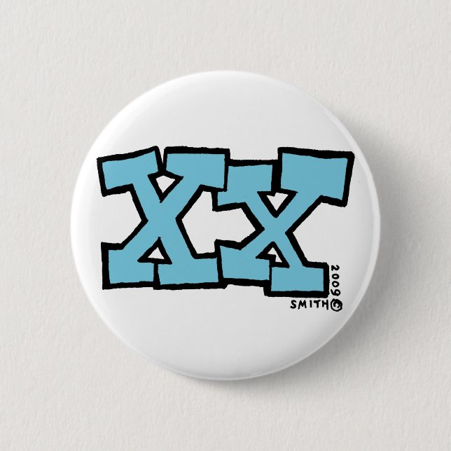 Badge Rond 5 Cm Bouton XX (Devant)