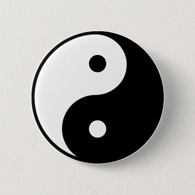 Badge Rond 5 Cm Bouton Yin Yang (Devant)