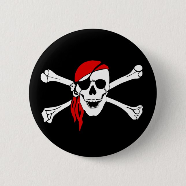 Badge Rond 5 Cm Bouton Yo Ho Pirate (Devant)
