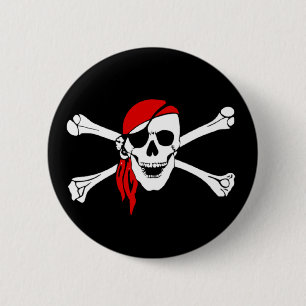 Badge Rond 5 Cm Bouton Yo Ho Pirate