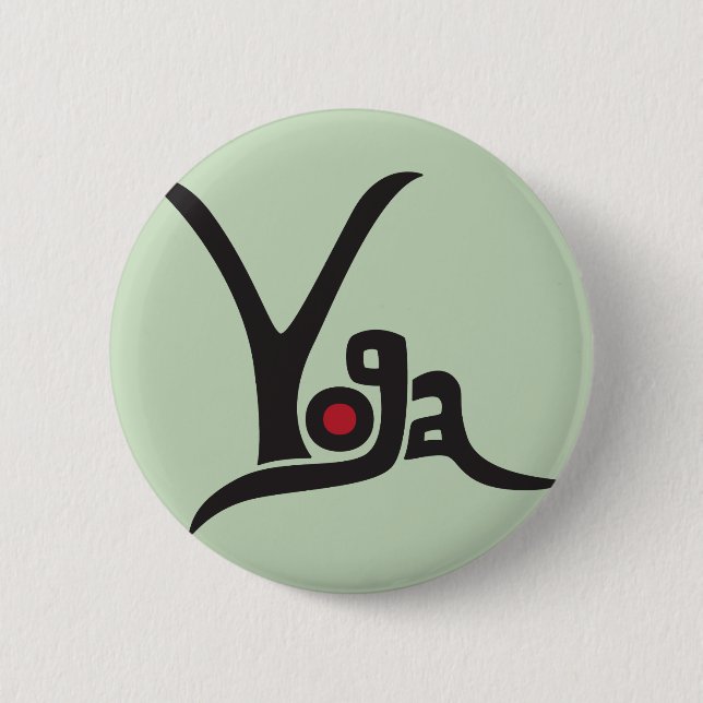 Badge Rond 5 Cm Bouton Yoga (Devant)