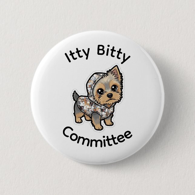 Badge Rond 5 Cm Bouton yorkie mignon (Devant)