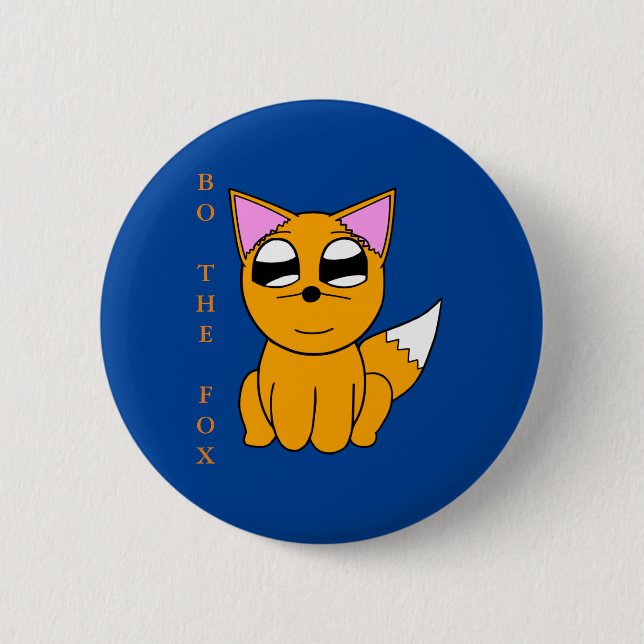 Badge Rond 5 Cm Bouton Zack Dragonblade - Bo the Fox (Devant)